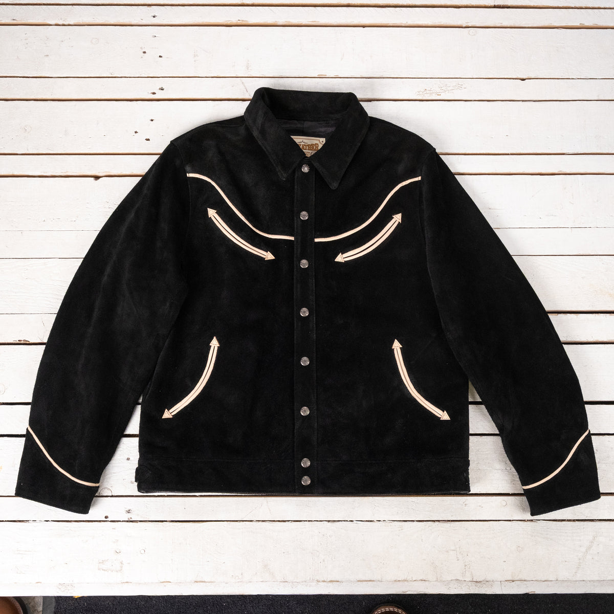 Steer Roughout Horse Western Shirt Jacket Black