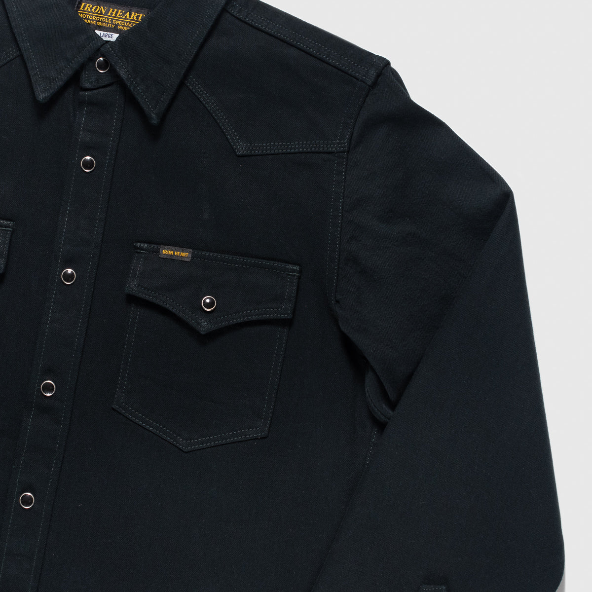 IHSH-218 "The Johnny Cash III" Western Shirt Schwarz