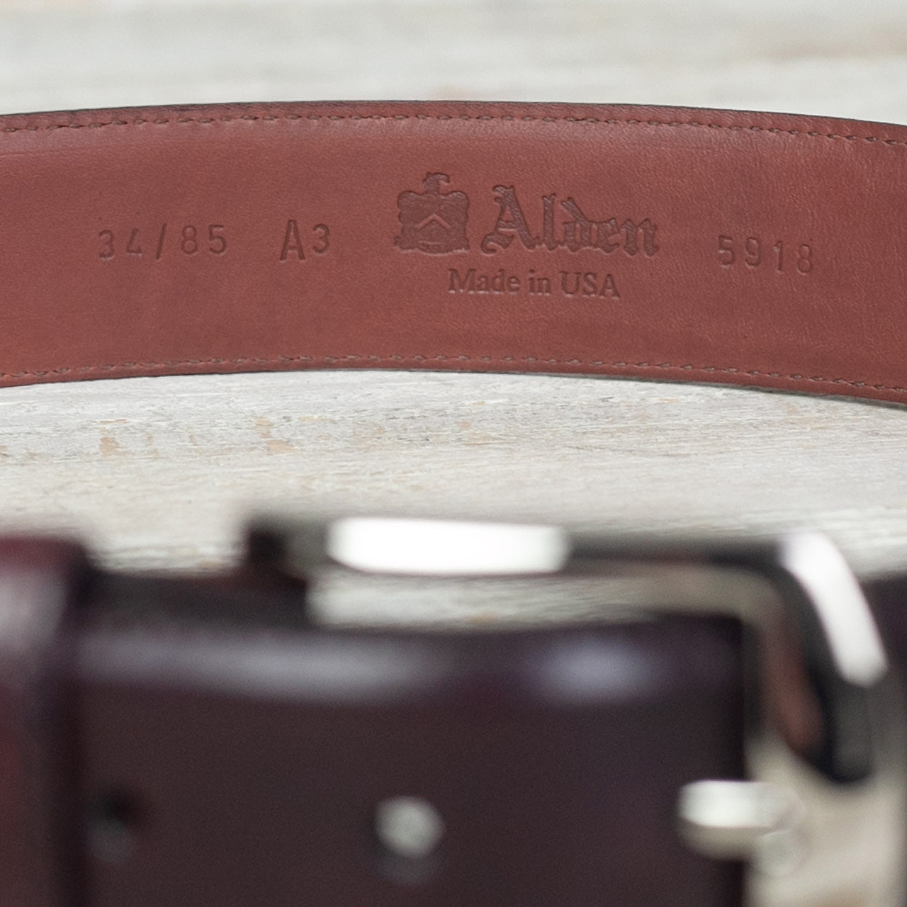 Alden Belts 1.5 Inch Casual Shell Cordovan Belt - Black