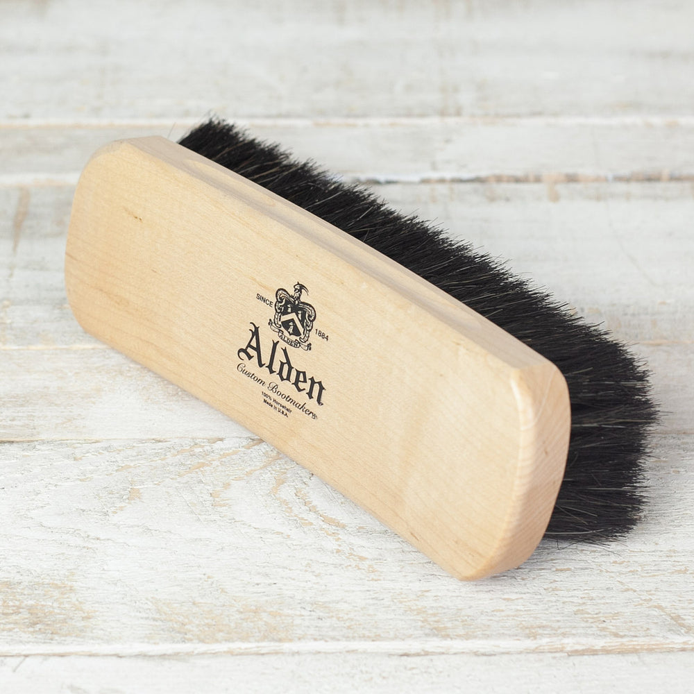 8" Black Horsehair Polish Brush