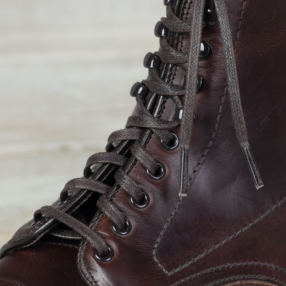 54" Flat Waxed Laces for Indy Boot Brown