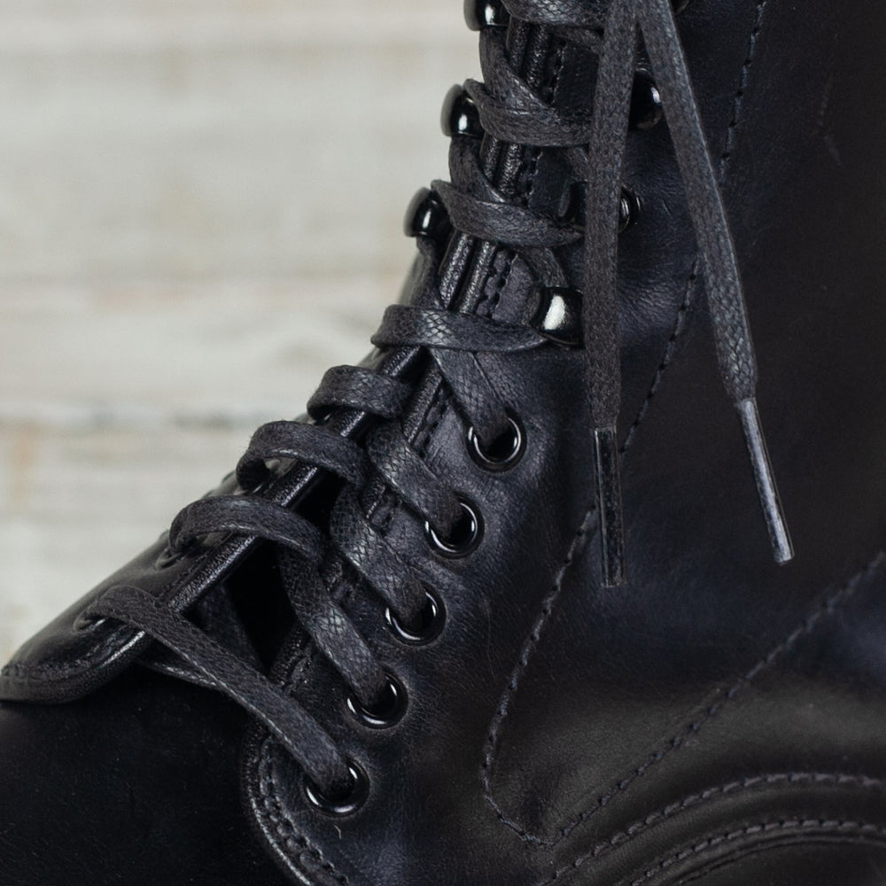 54" Flat Waxed Laces for Indy Boot Black