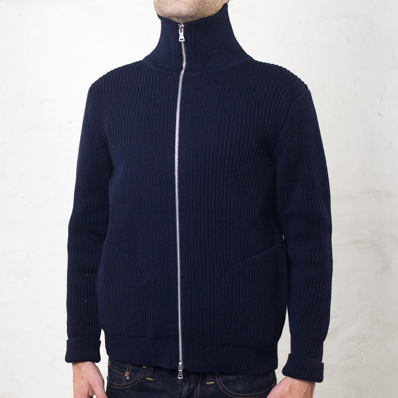 Andersen-Andersen Navy Full-Zip mit Taschen Navy Andersen-Andersen Navy Full-Zip mit Taschen Navy