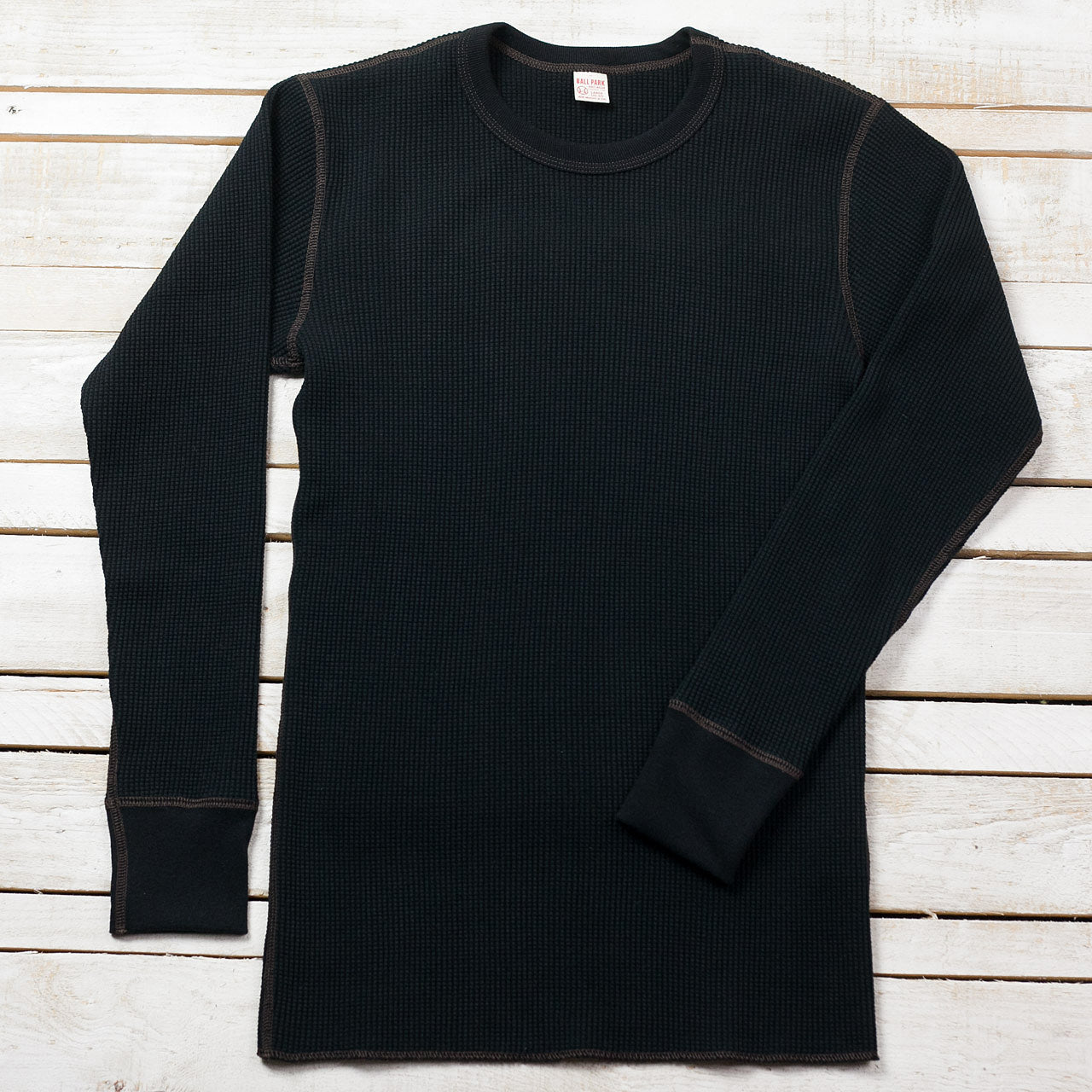 Waffle Thermal Longsleeve Schwarz