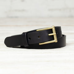 Belt Slim Garrison Black/Brass