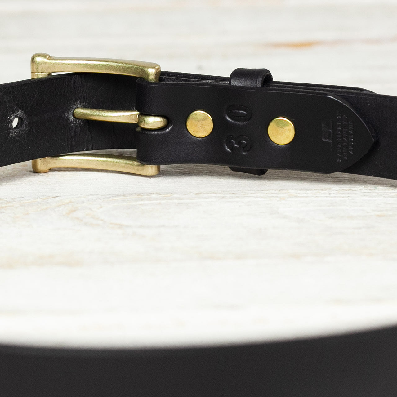 Gürtel Slim Garrison Schwarz/Messing