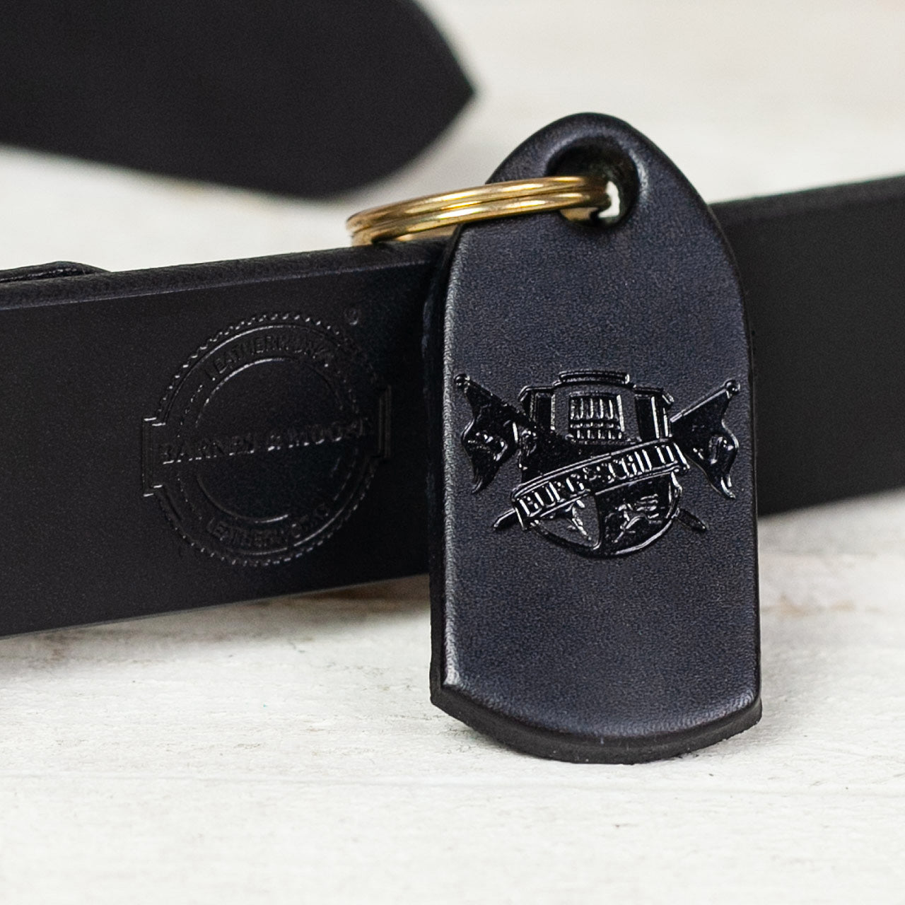 Gürtel Slim Garrison Schwarz/Messing