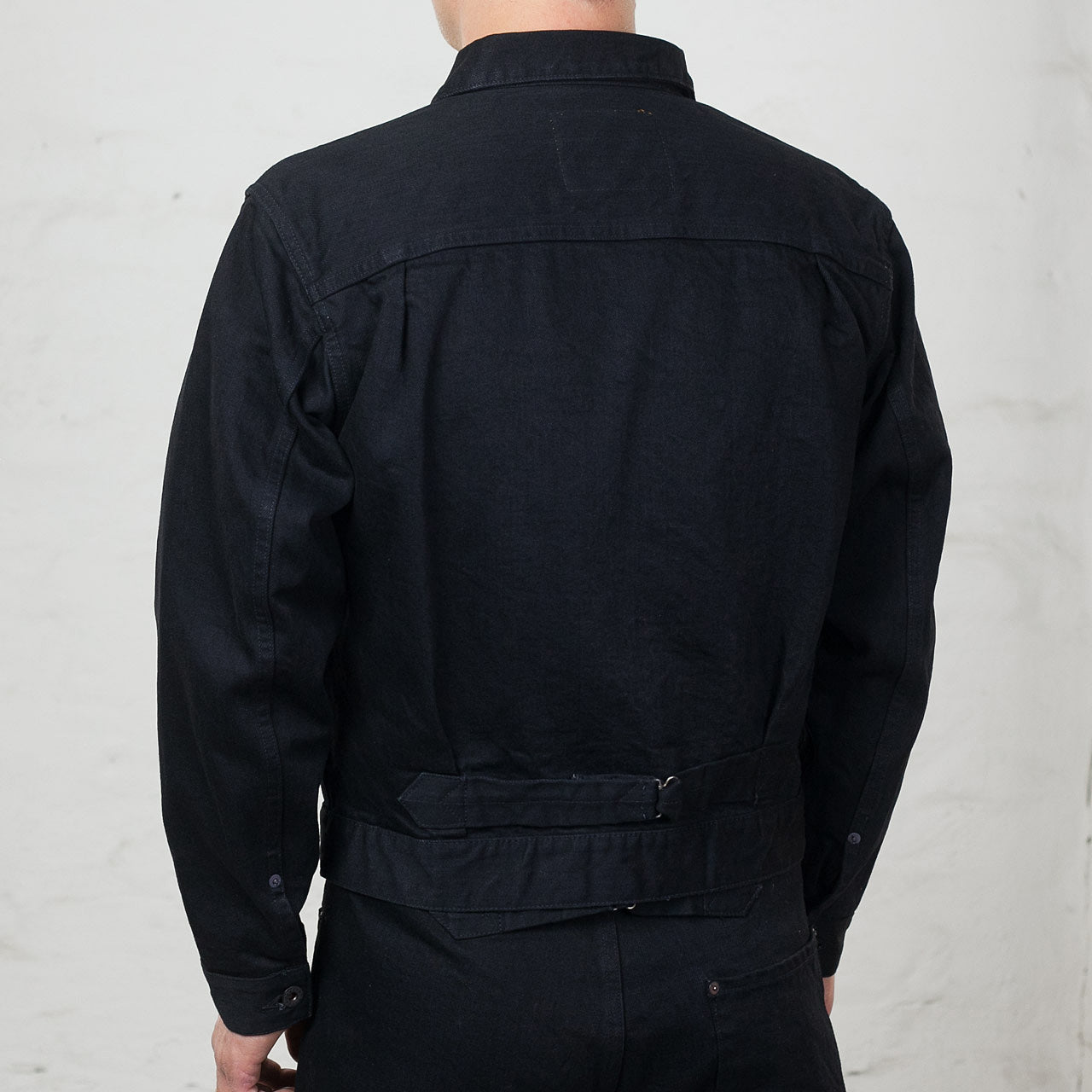 15oz Black Denim Pleats Jacket