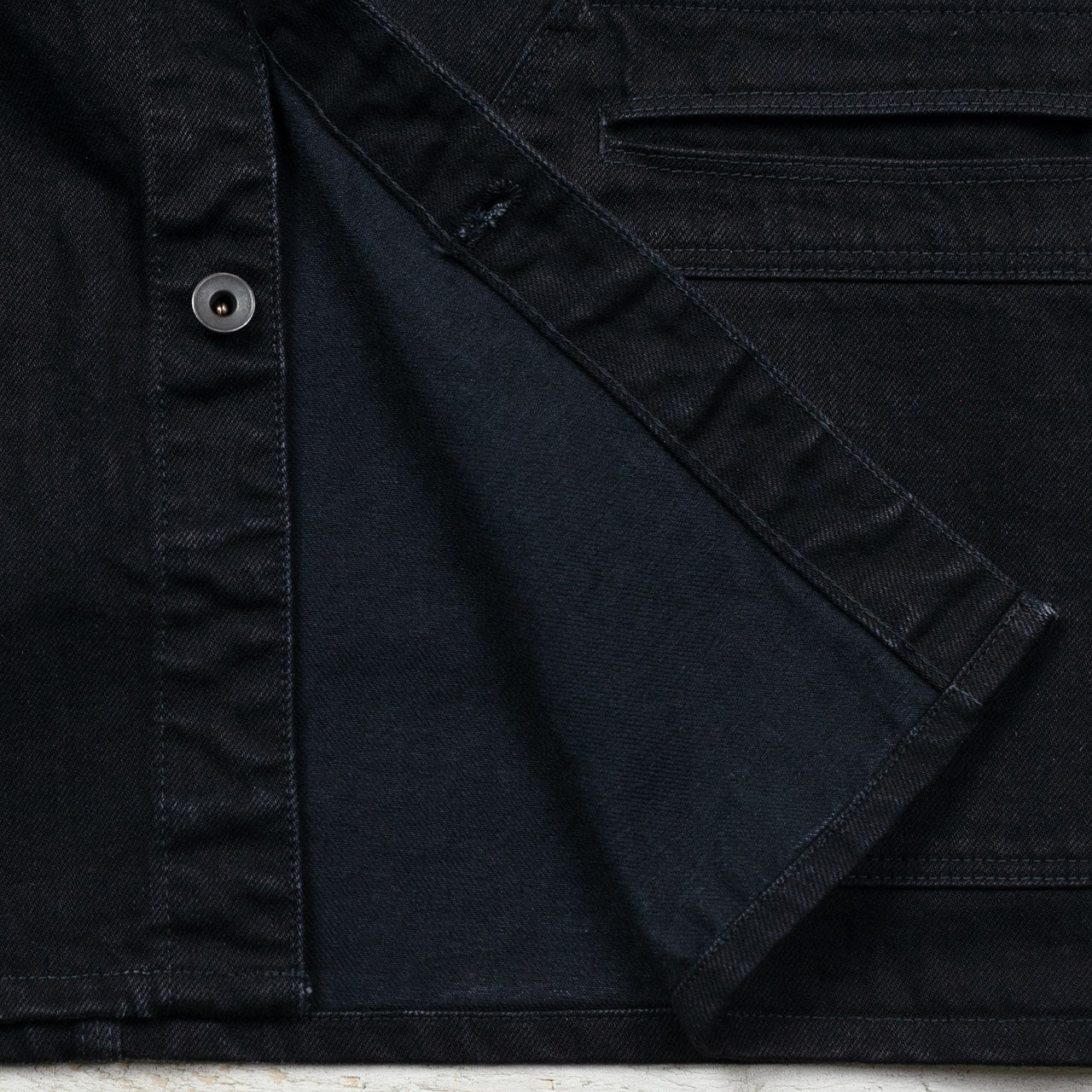 15oz Black Denim Delta Jacket