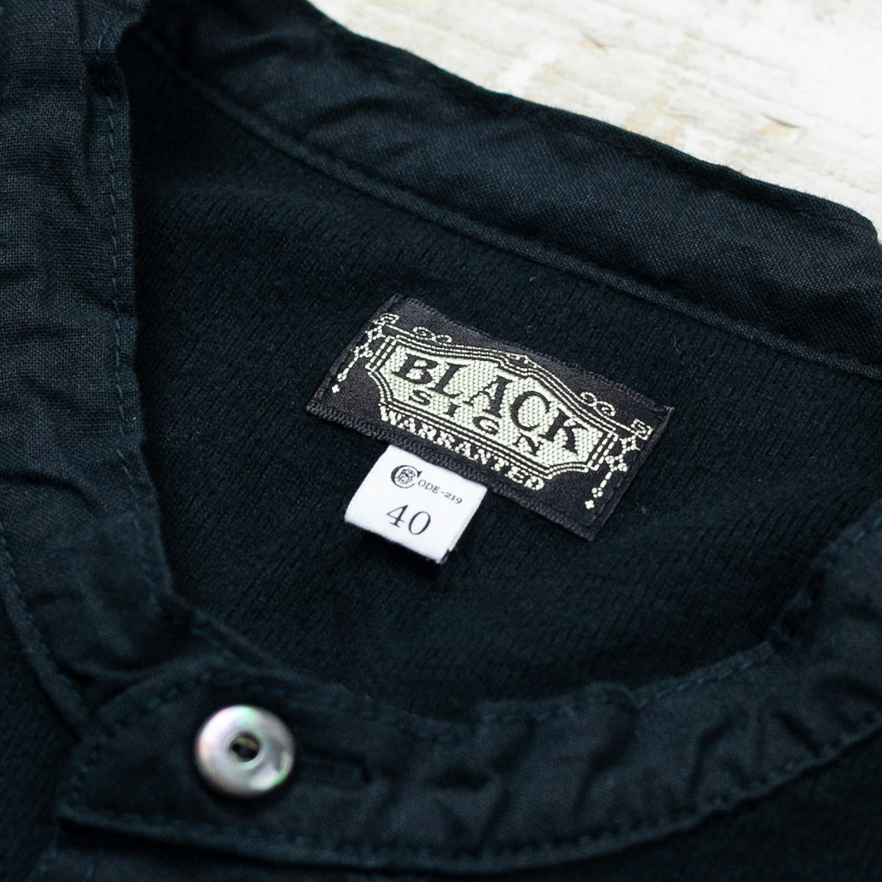 Henley Neck Amish Under Wear Schwarz