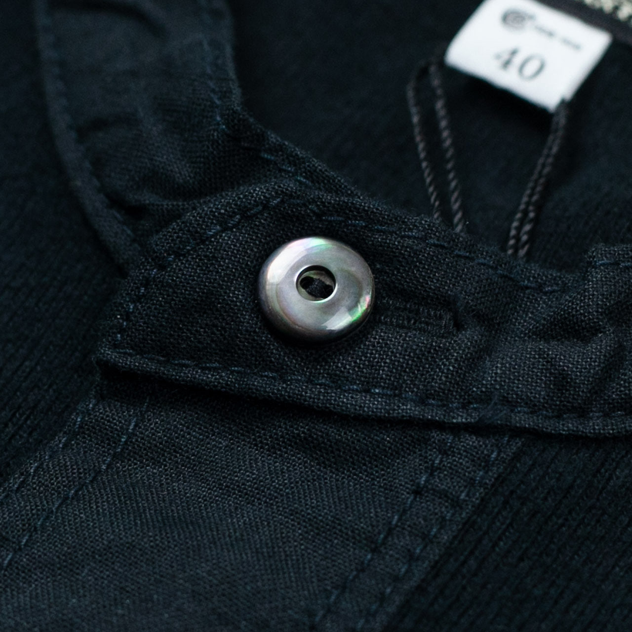 Henley Neck Amish Under Wear Schwarz