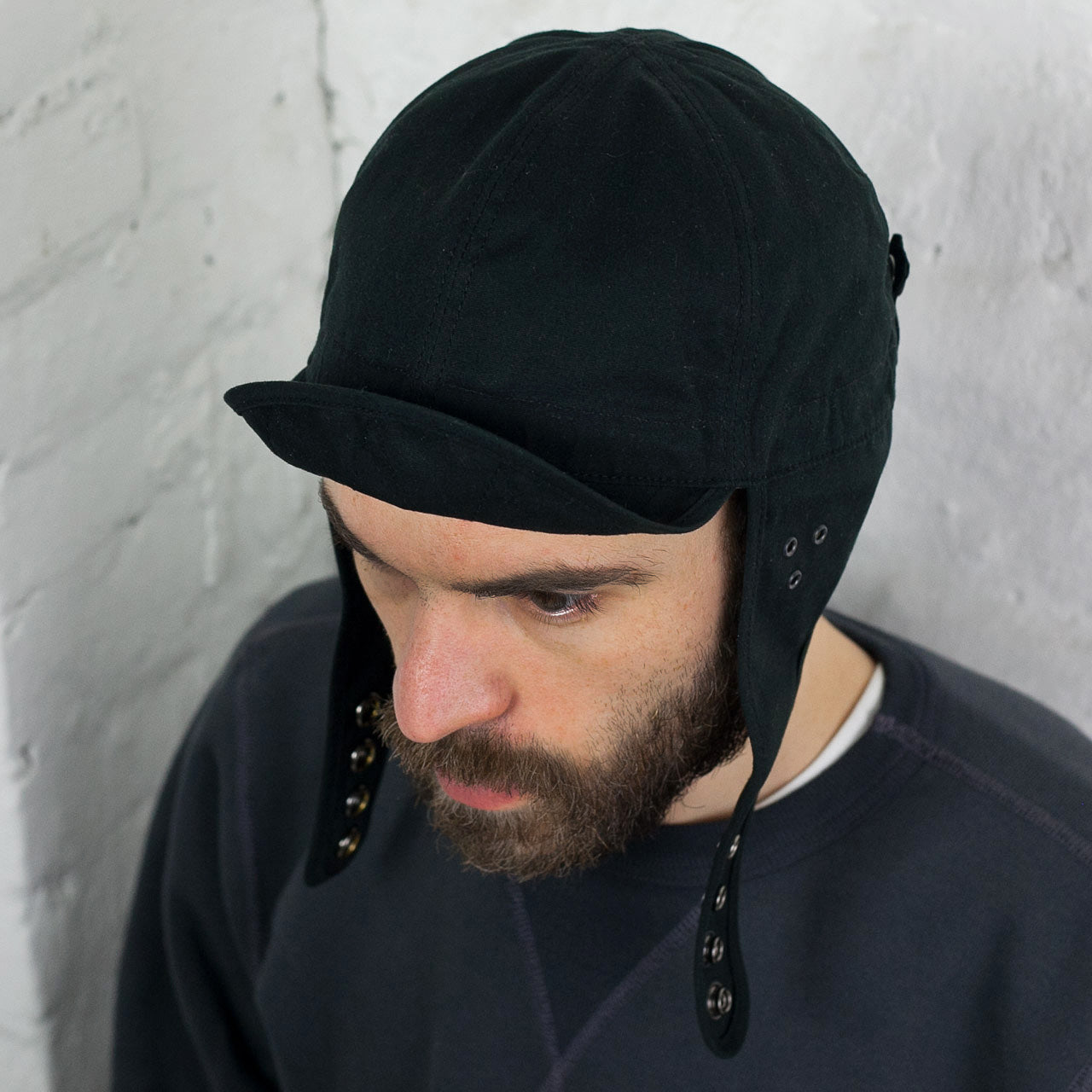 Paraffin Weather Aviator Cap Black