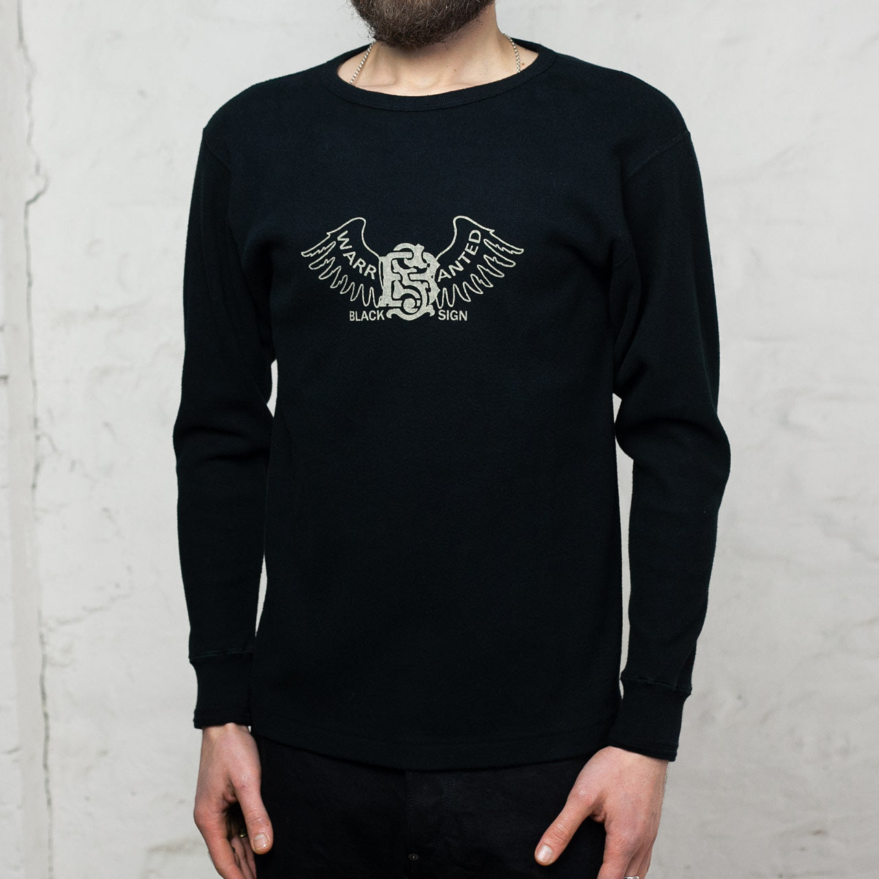 Wing Crew Neck Amish Under Wear Schwarz