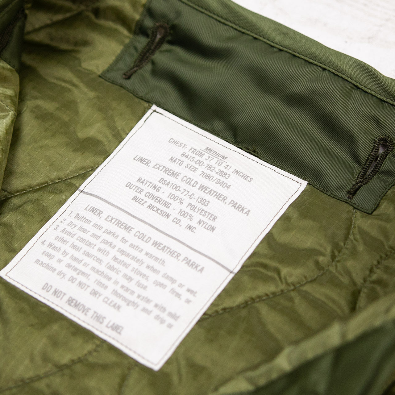 BR15335 Liner, Extreme Cold Weather, Parka Oliv