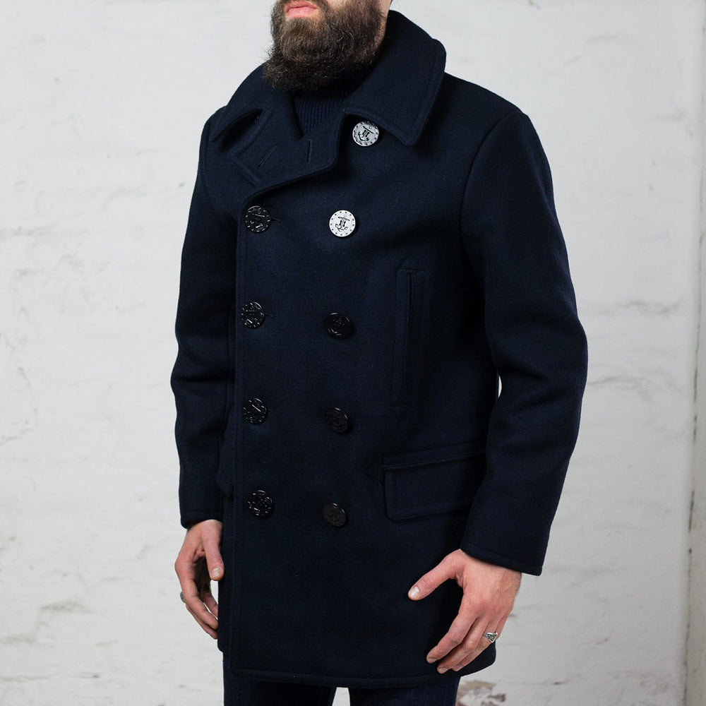US Navy Pea Coat Long Navy
