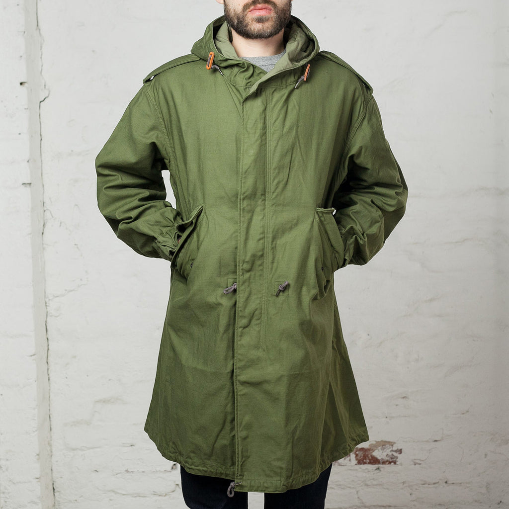 Parka Homme Imperméable BASIL MOSSE - Vert Olive, Coupe Longue, Coupe-vent, Doublure Maille