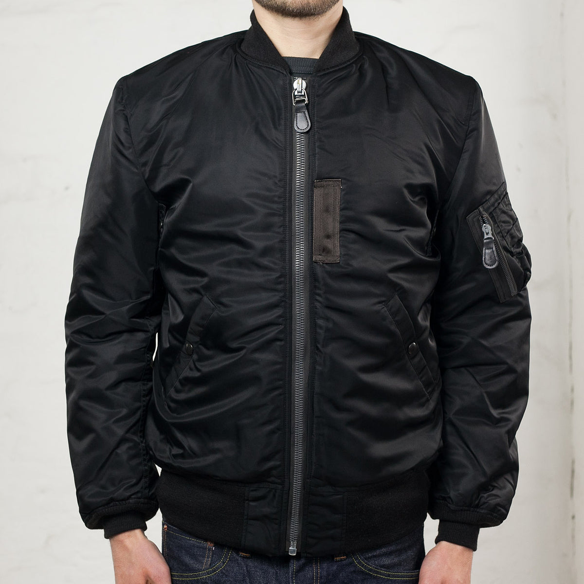 William Gibson BR14965 MA-1 Jacket Slender Long Black