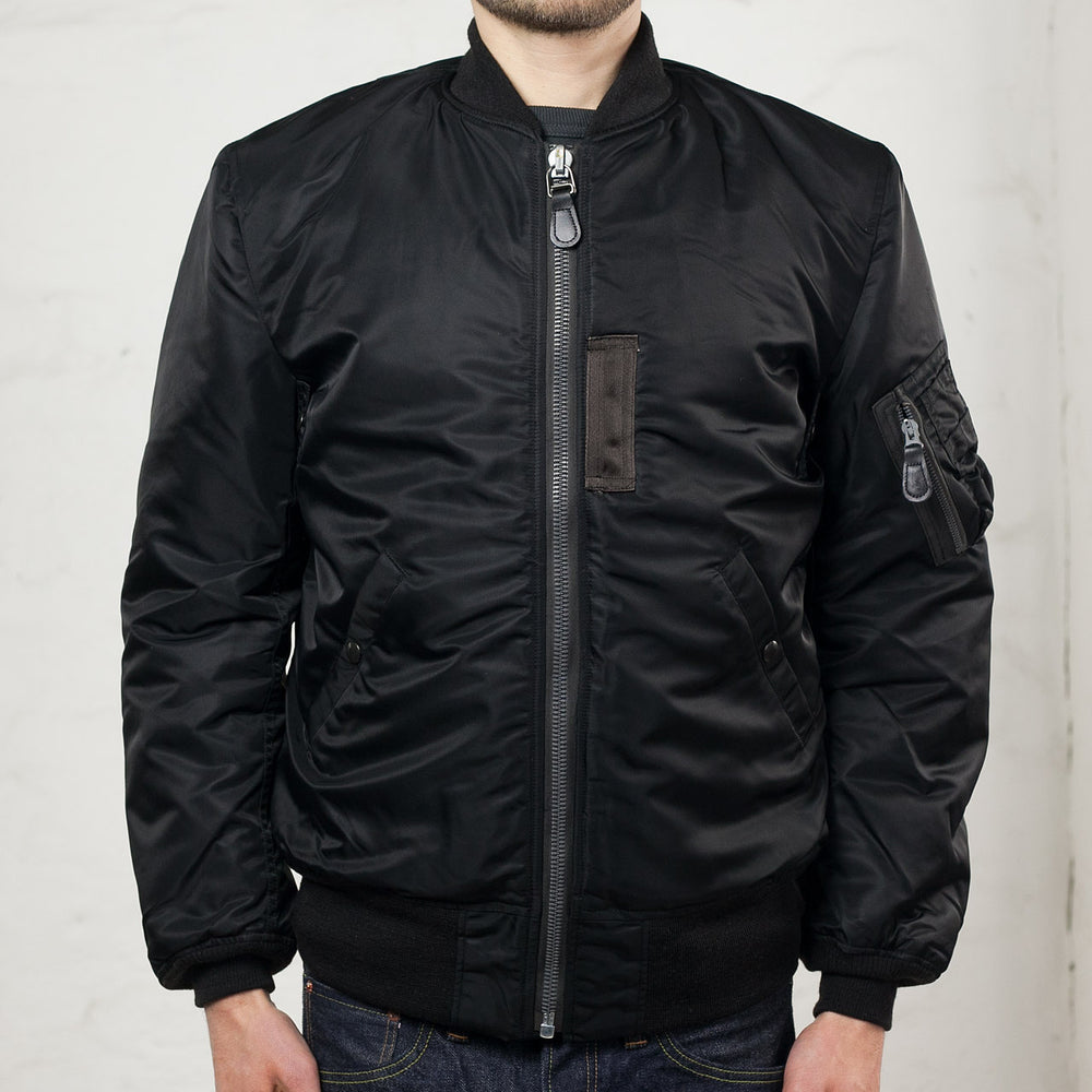 Blouson William Gibson MA-1 coupe longue ajustée noir