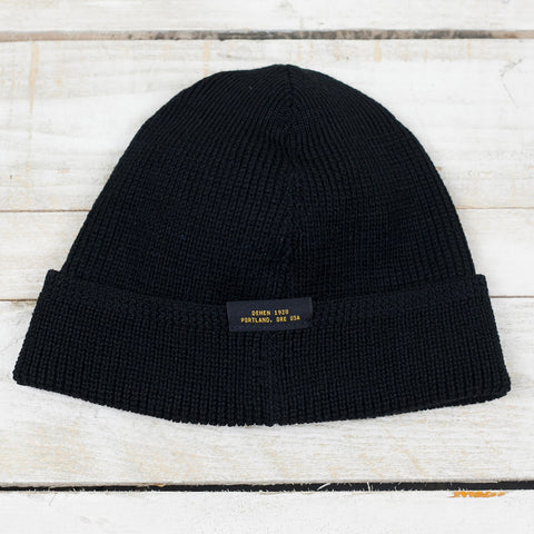 Wool Knit Watch Cap Black