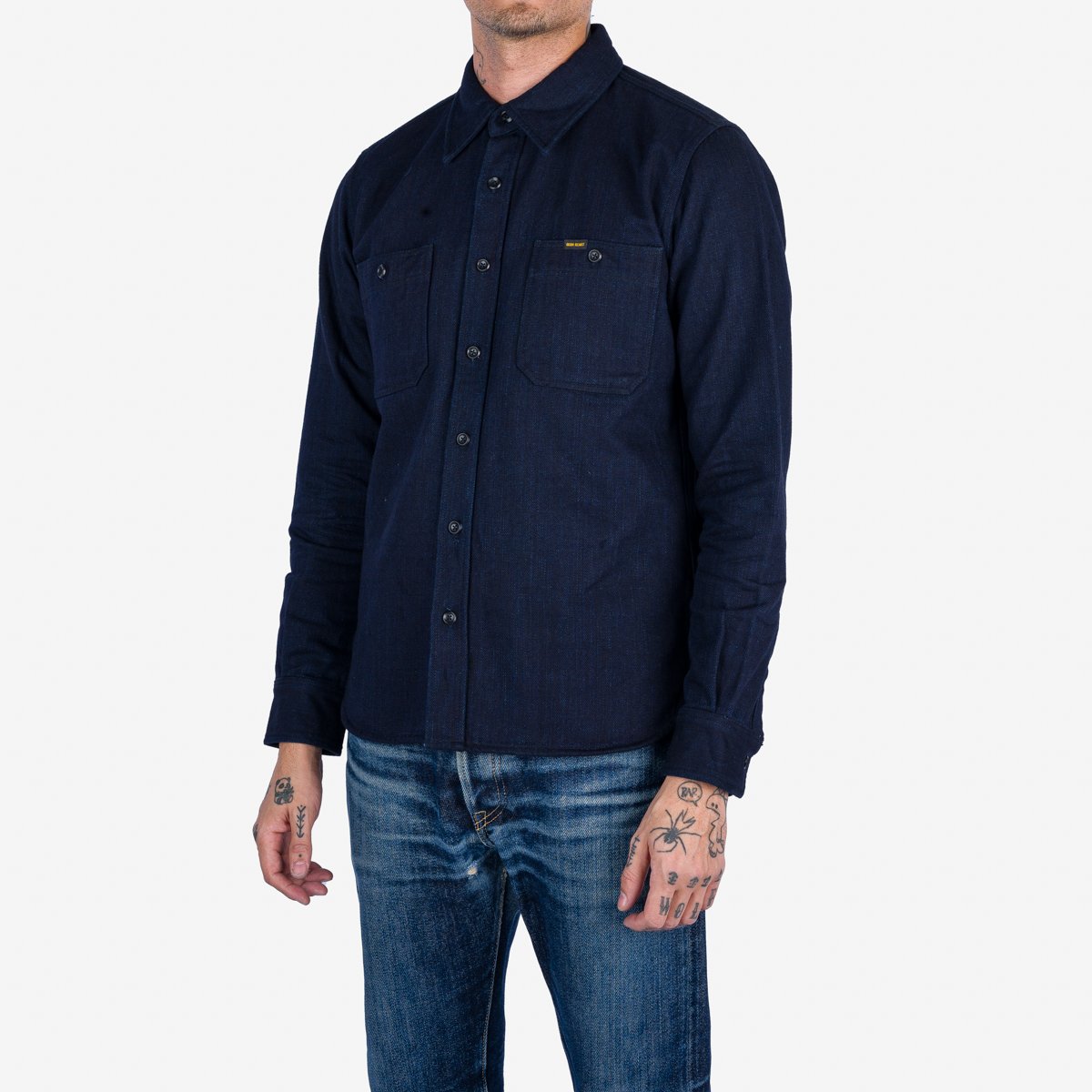 IHSH-374 14oz Double Cloth Work Shirt Indigo