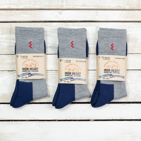 3-Pack Work Boot Socks Navy
