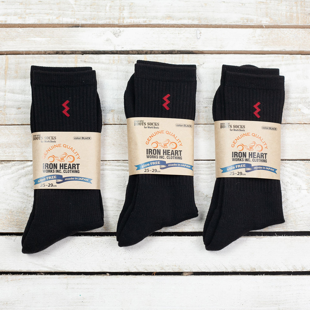 3-Pack Work Boot Socks Black