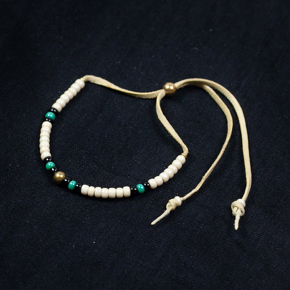 Traditional Beads Bracelet 5mm Weiß