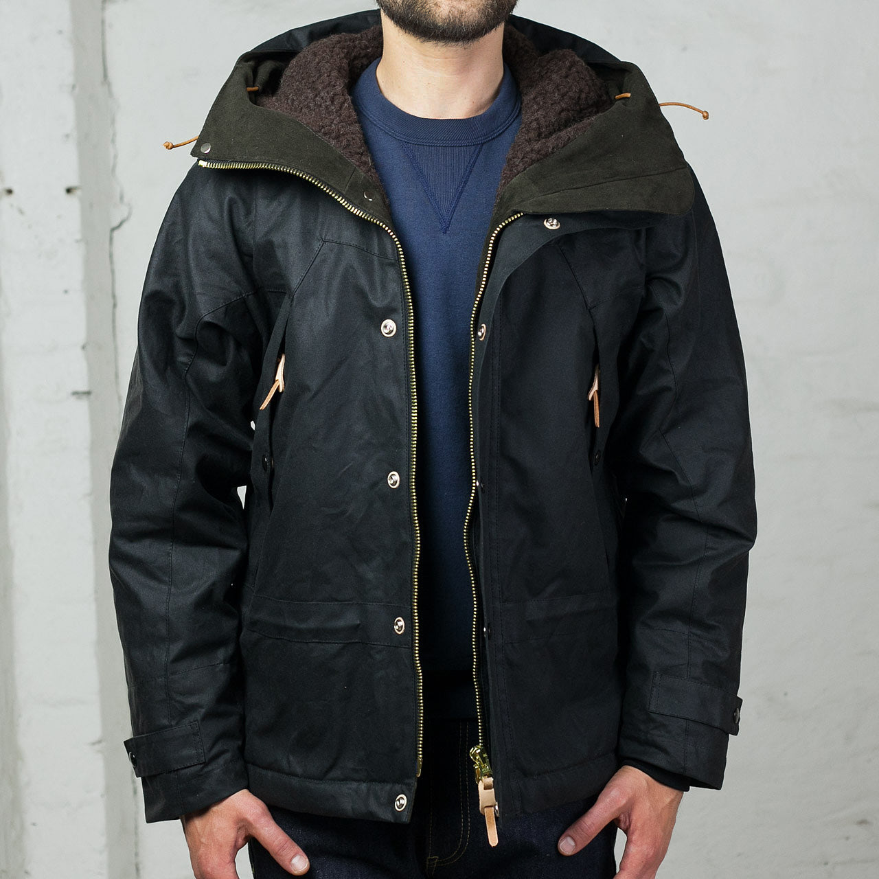 Waxed Mountain Jacket Schwarz