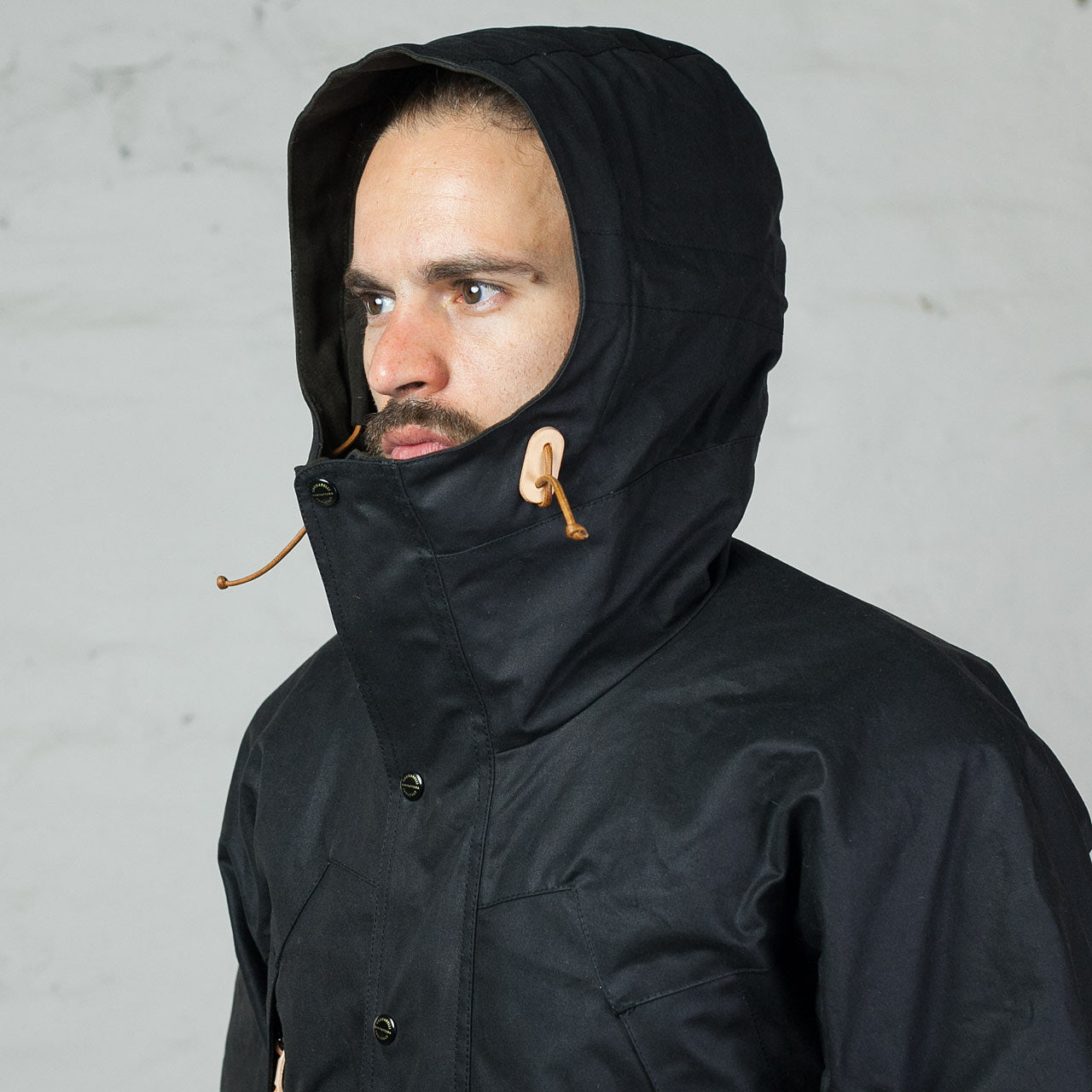 Waxed Mountain Jacket Schwarz