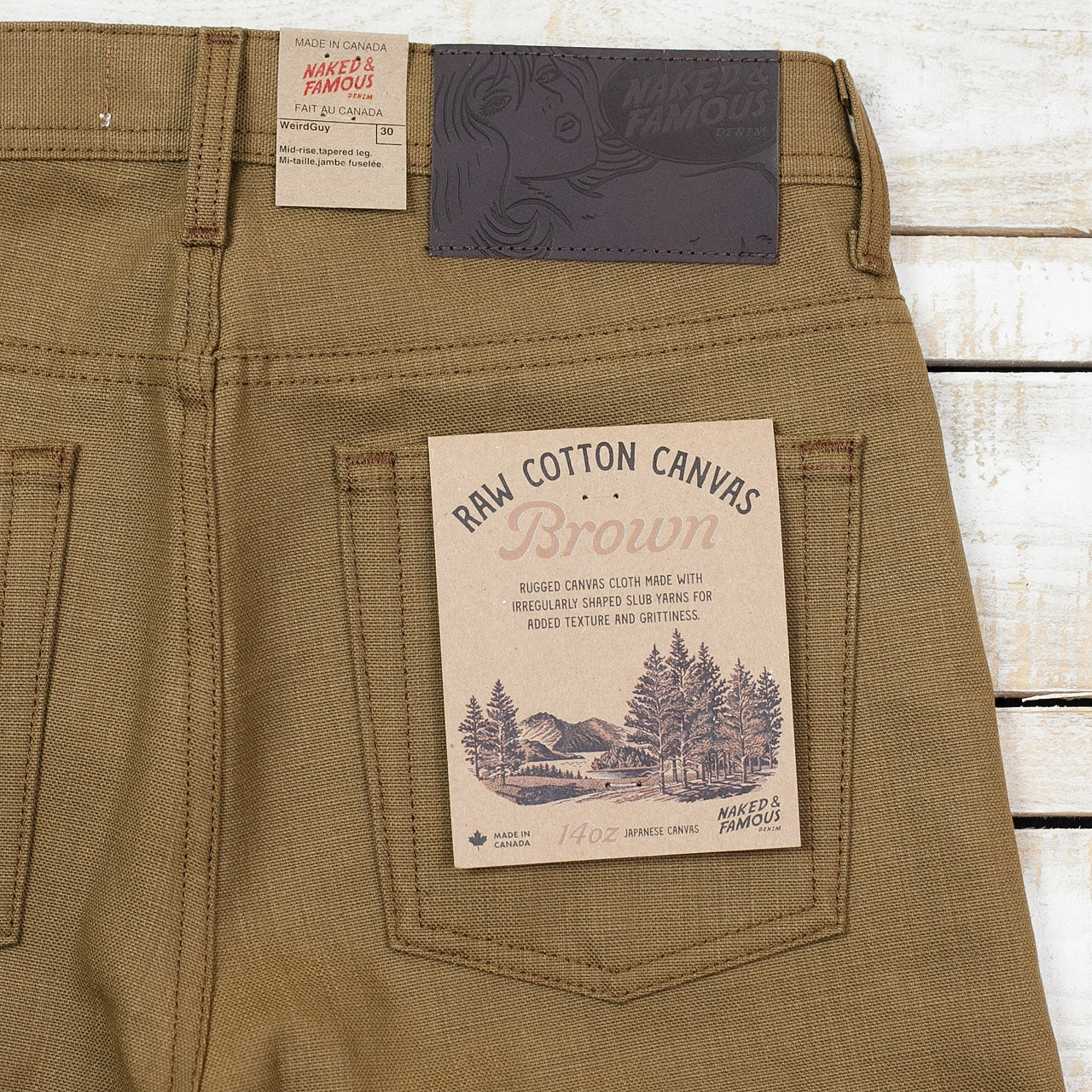 Weird Guy Raw Cotton Canvas Braun