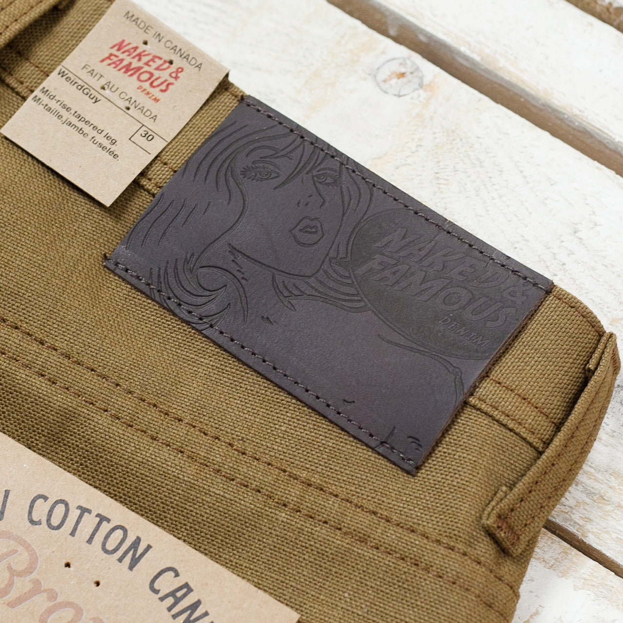 Weird Guy Raw Cotton Canvas Braun