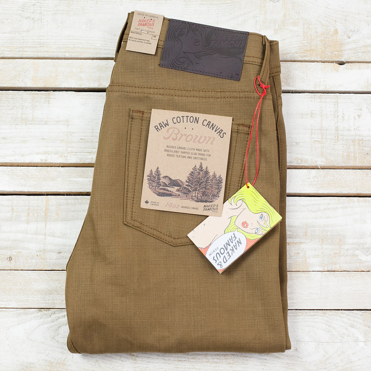 Weird Guy Raw Cotton Canvas Braun
