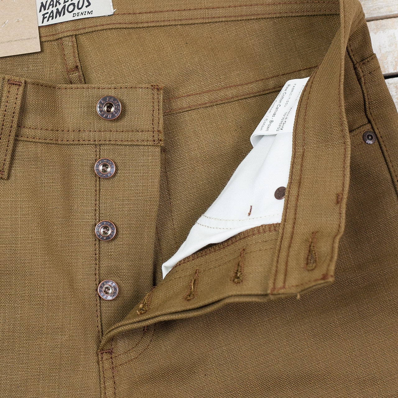 Weird Guy Raw Cotton Canvas Braun