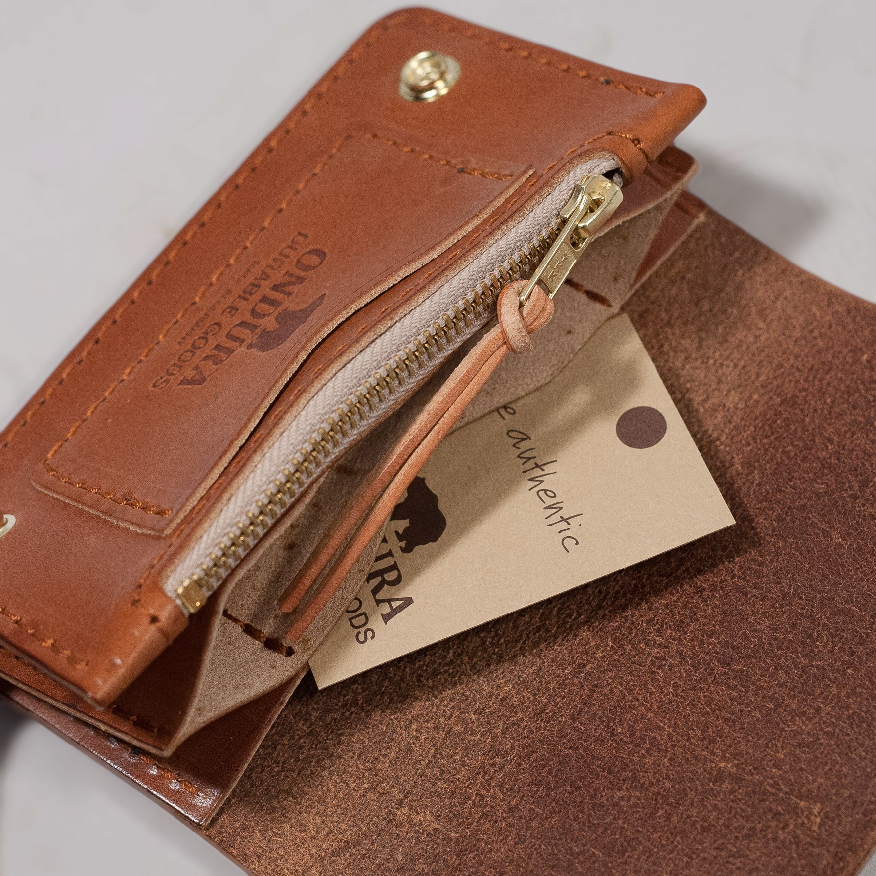 Classic Biker Geldbeutel Braun