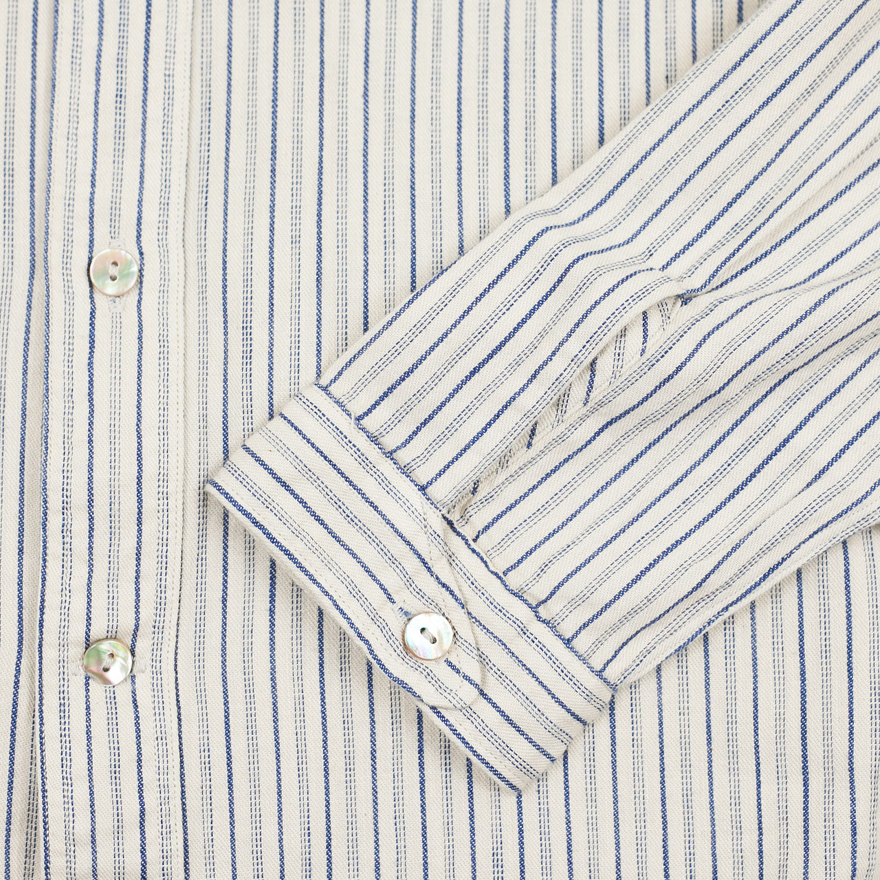 OR-5007E Hemd Shawl Collar Indigo Stripe