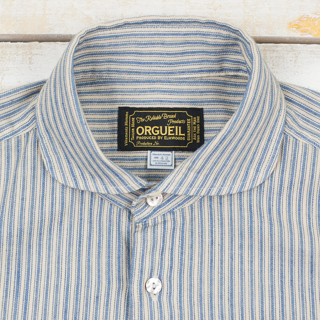 OR-5002B Hemd Windsor Collar Indigo Stripe