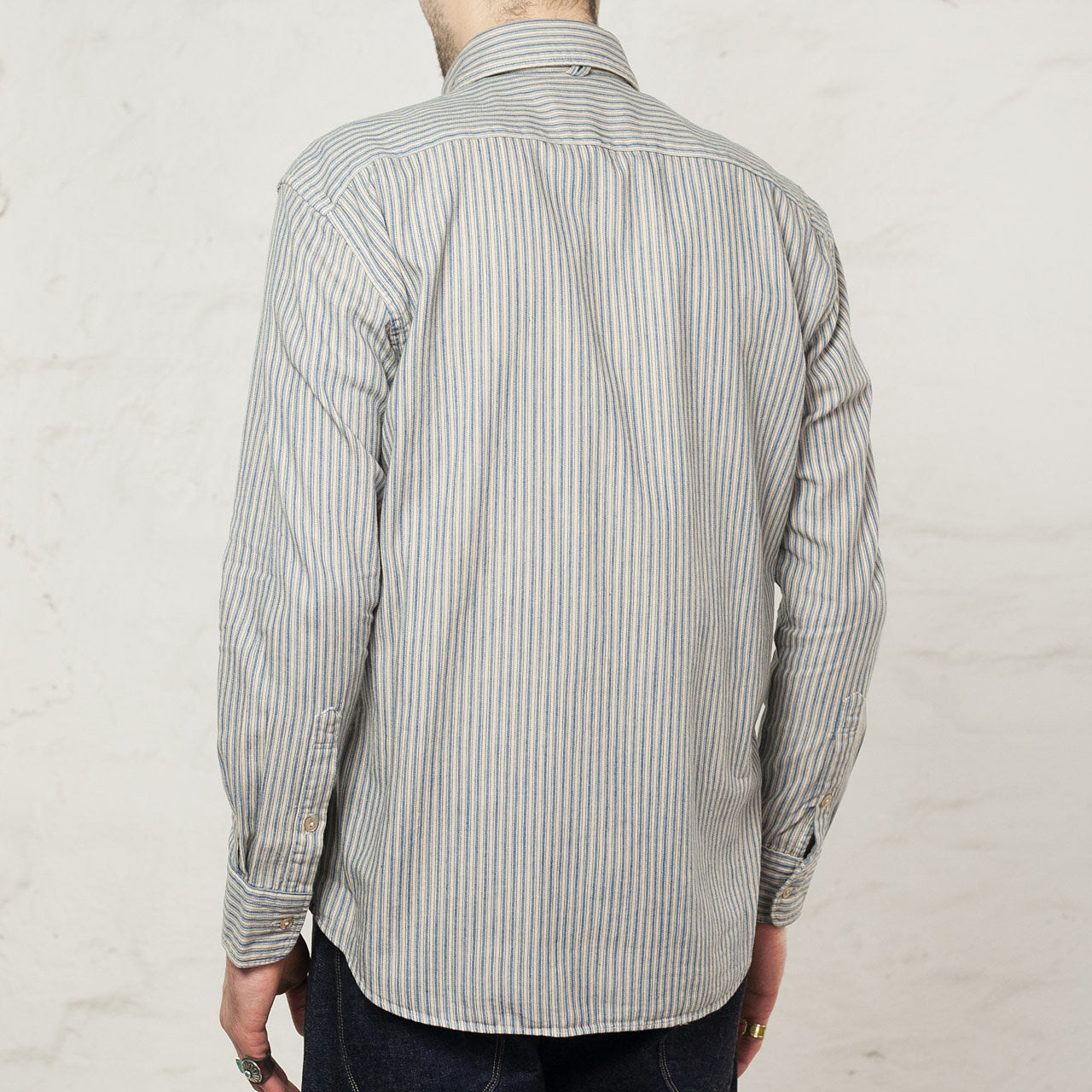 OR-5002B Hemd Windsor Collar Indigo Stripe