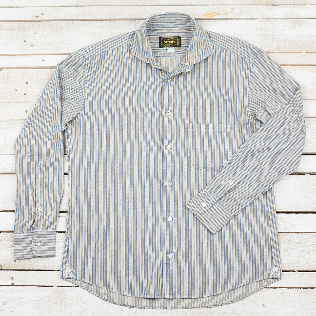 OR-5002B Hemd Windsor Collar Indigo Stripe