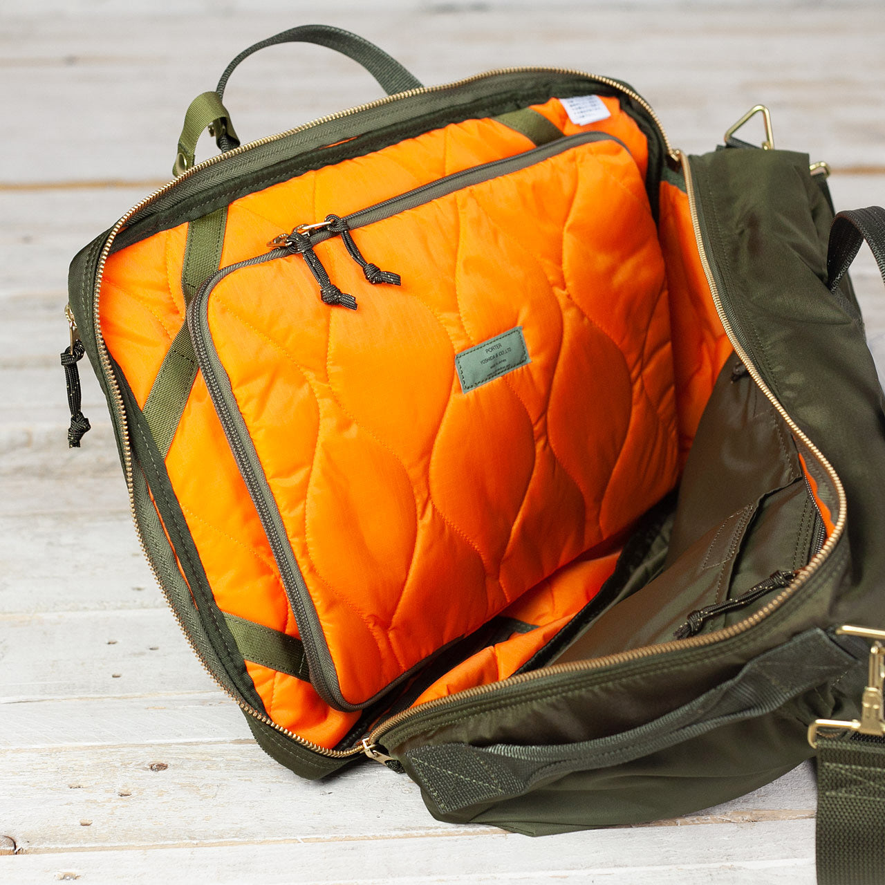 PORTER Force 3Way Briefcase Olive