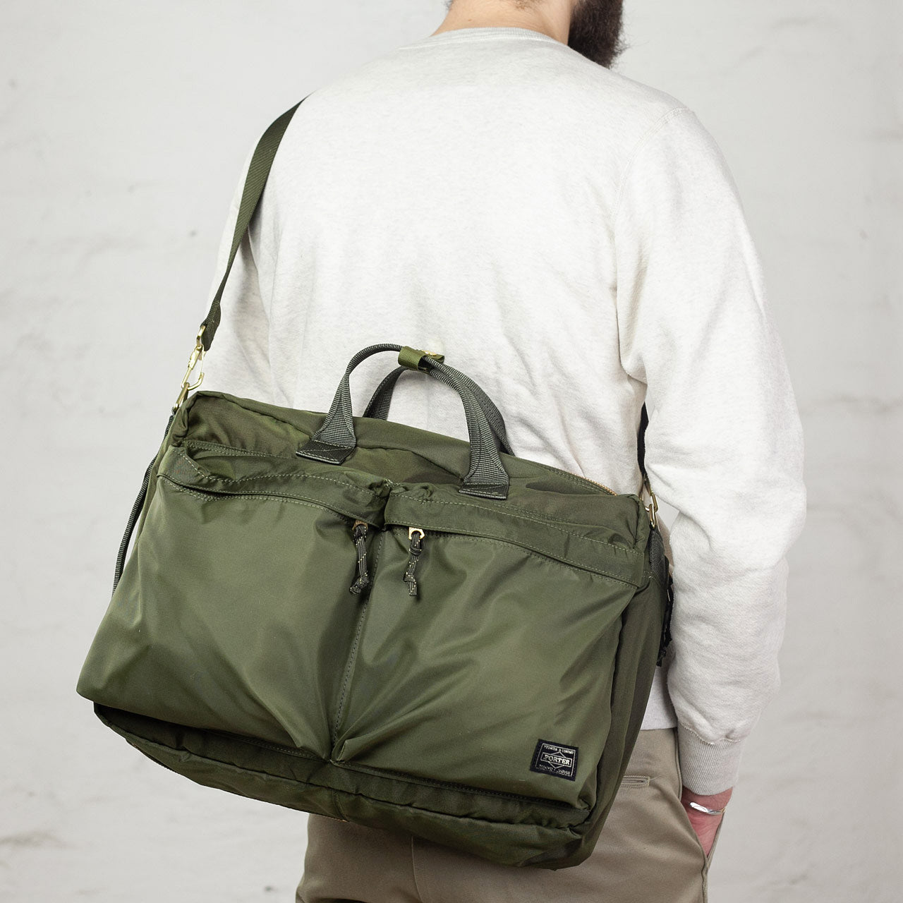PORTER Force 3Way Briefcase Oliv