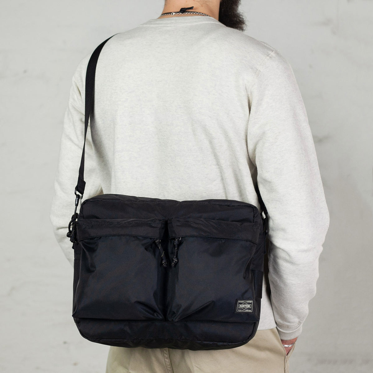 PORTER Force Shoulder Bag Large Black
