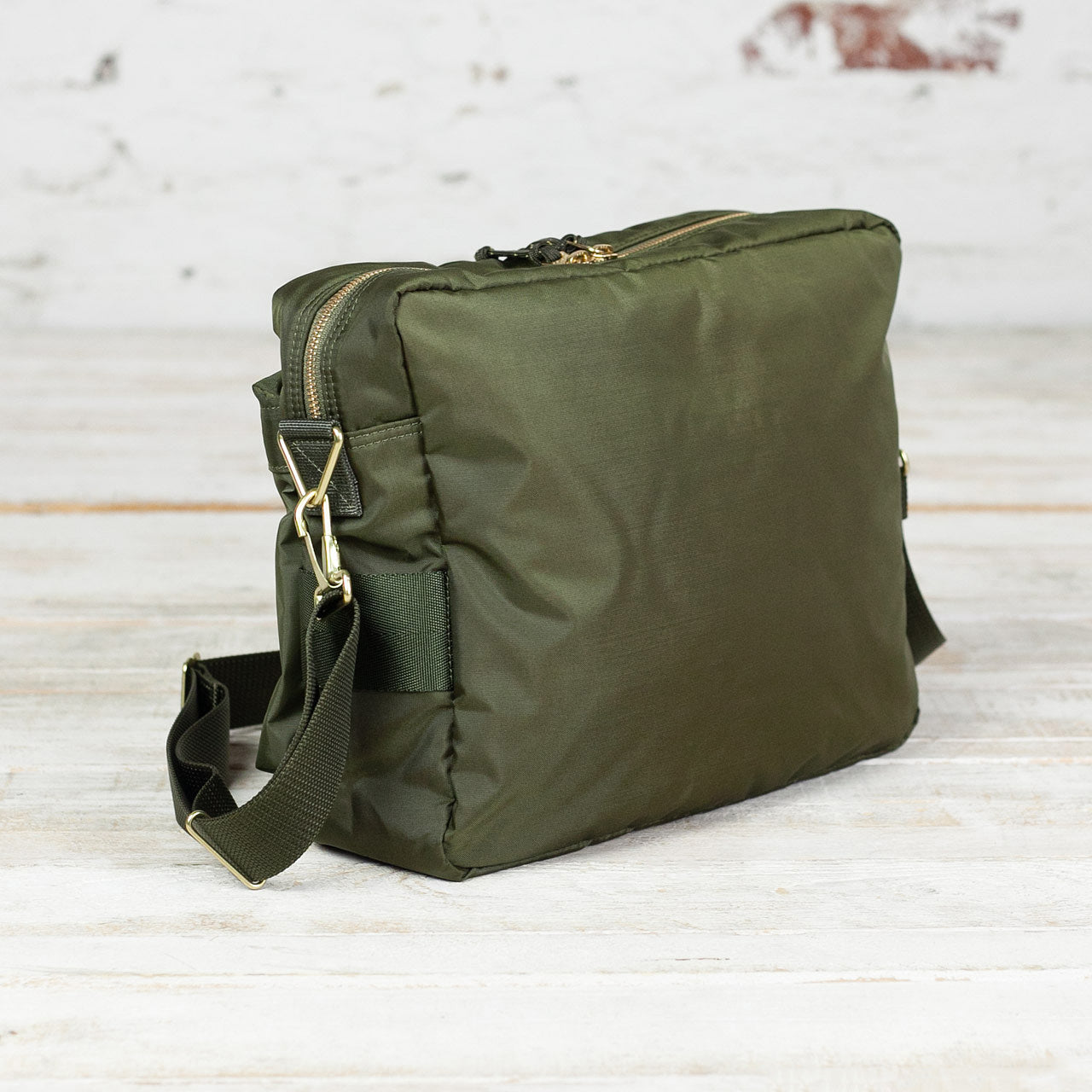 Army green messenger bag store