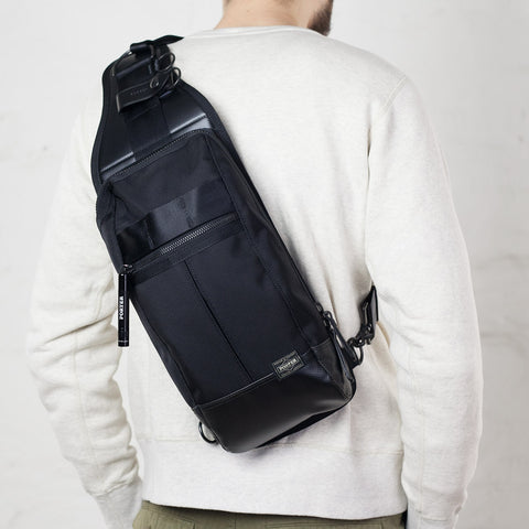 Porter-Yoshida & Heat Sling Shoulder Bag Black - Main Image