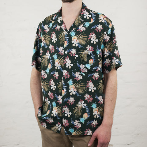 Hawaiian Shirt “Tropical Fruit” Black