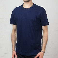 Knitted Crew Neck T-Shirt  Dark Indigo