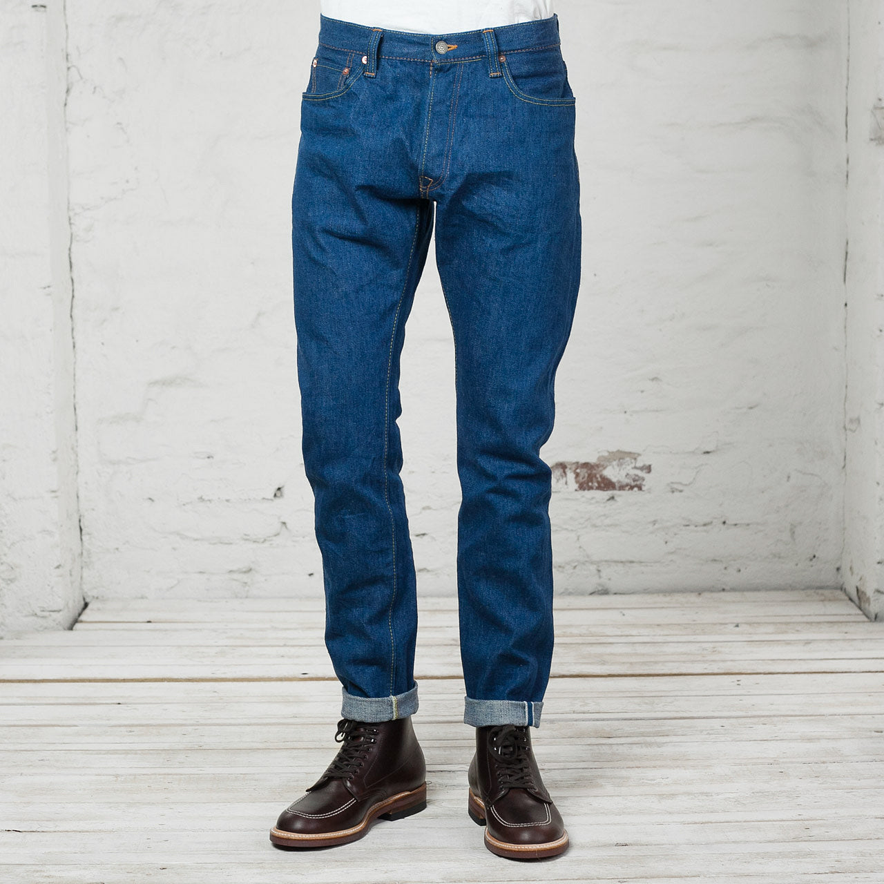 XX-019 14oz Relaxed Tapered Greencast Indigo