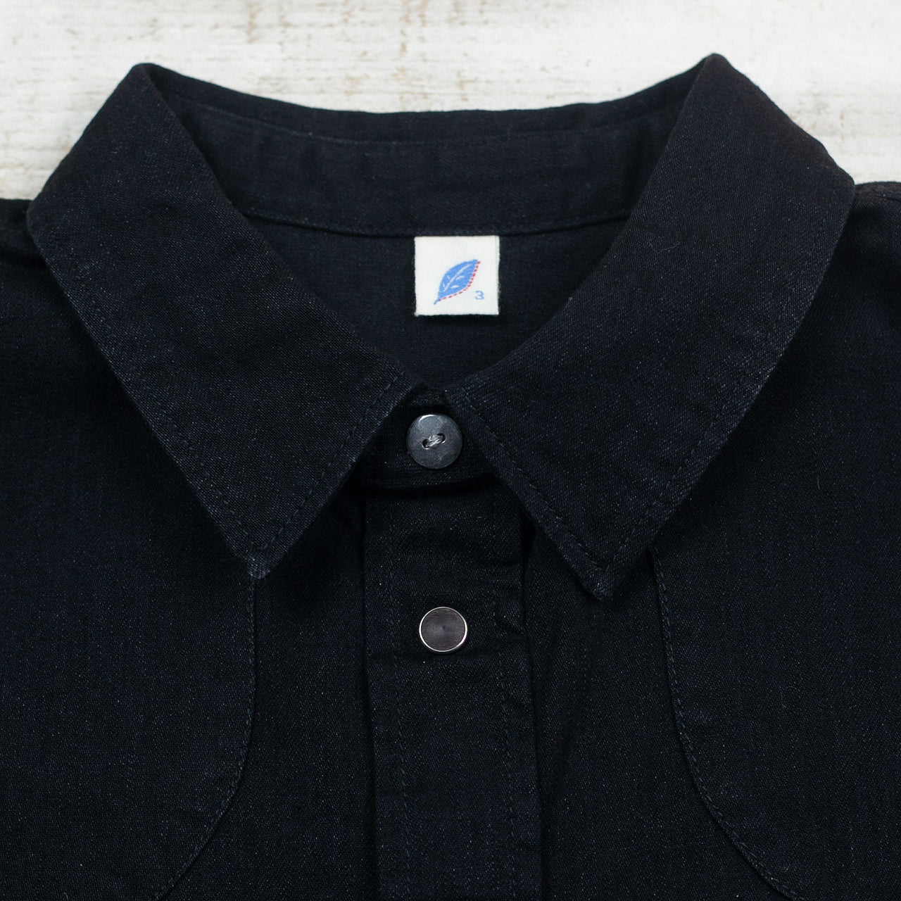 2220 8oz Stretch Denim Western Shirt Schwarz