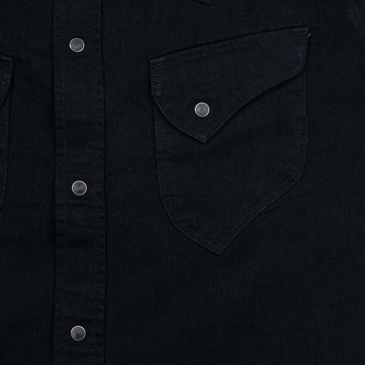 2220 8oz Stretch Denim Western Shirt Schwarz