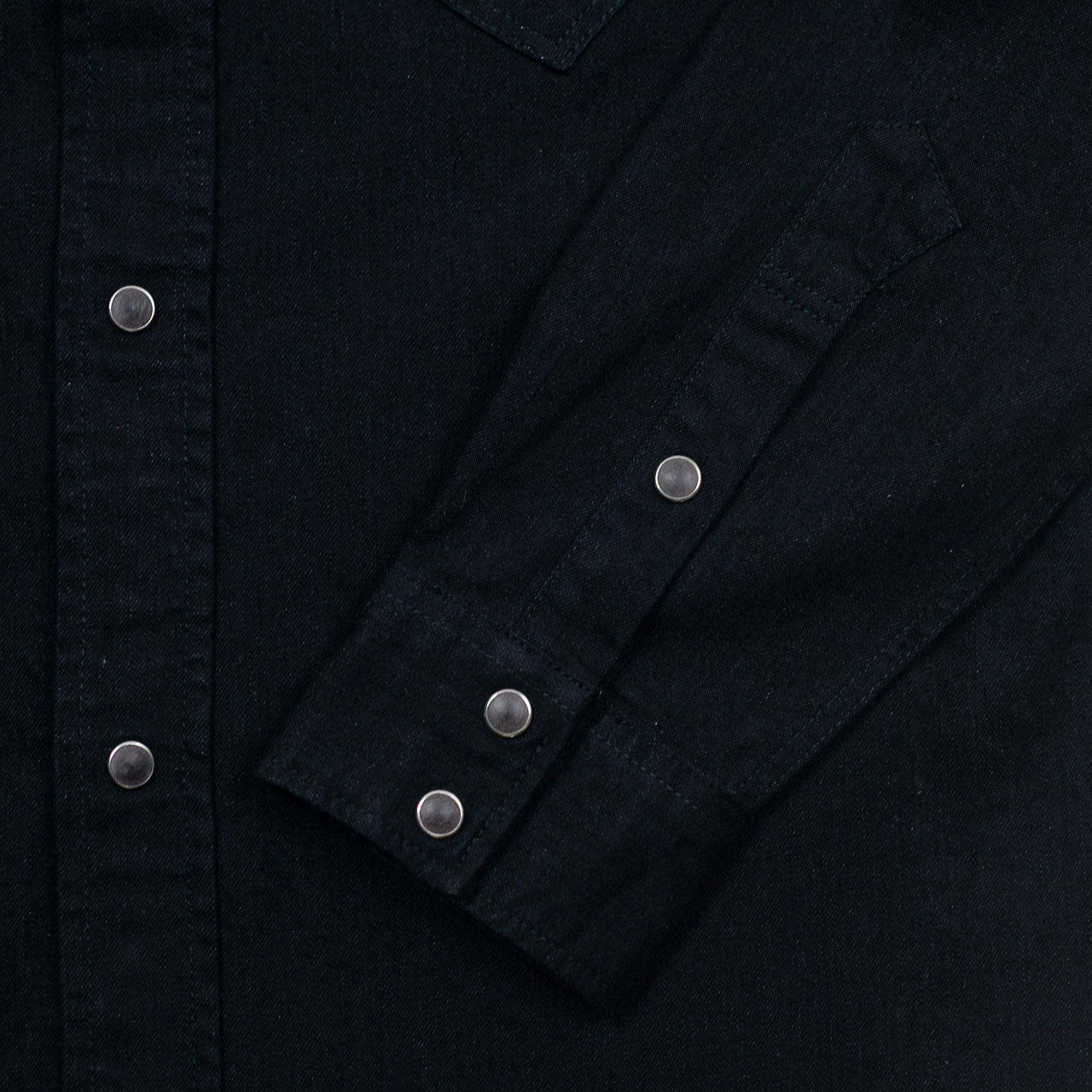 2220 8oz Stretch Denim Western Shirt Schwarz