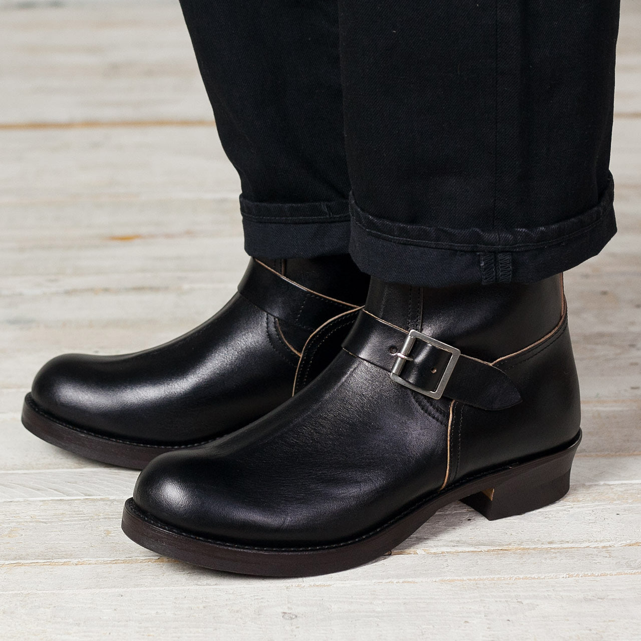 THE REAL McCOY'S Buco Engineer Boots / Buttock Black THE REAL McCOY'S Buco Engineer Boots / Buttock Black